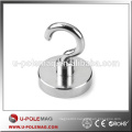 Top Quality D32mm N35 Neodymium Magnetic Hook 40 pound